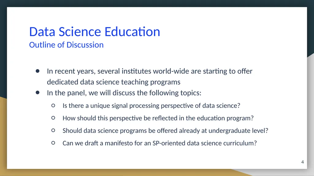 Data Science Education: The Signal Processing - slide 4 of 18