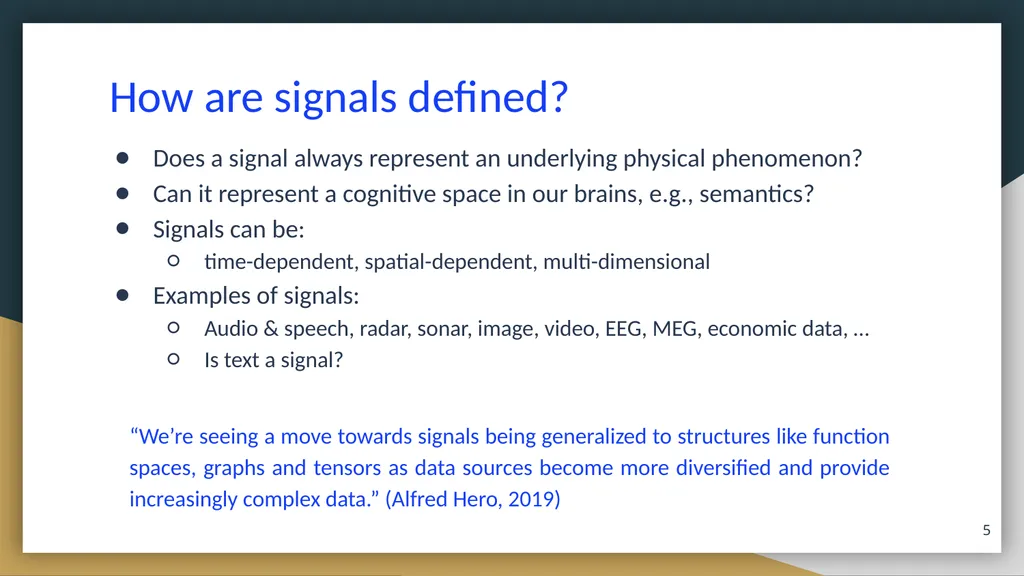 Data Science Education: The Signal Processing - slide 5 of 18