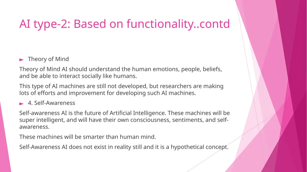 ARTIFICIAL INTELLIGENCE Piyali Chatterjee Types of - slide 7 of 27