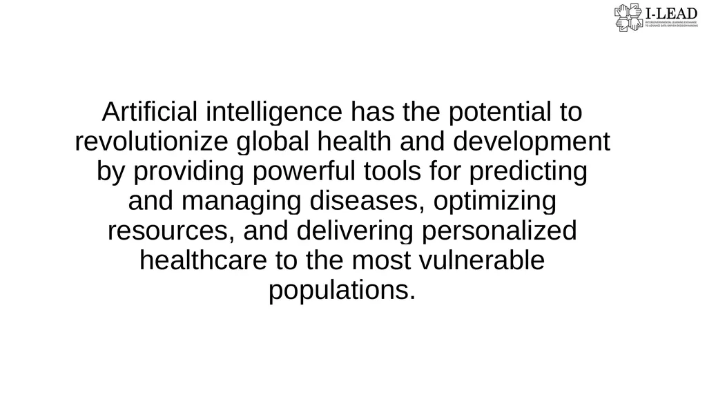 ArtificiaI Intelligence - Care Beyond Boundaries - slide 2 of 20