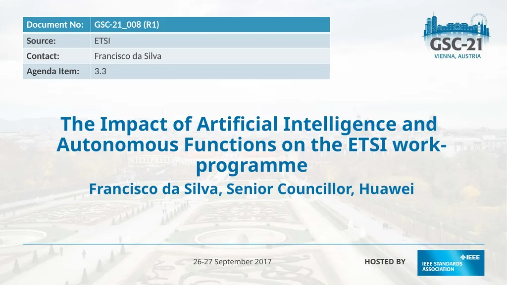 HOSTED BY 26-27 September 2017 The Impact of - slide 1 of 11