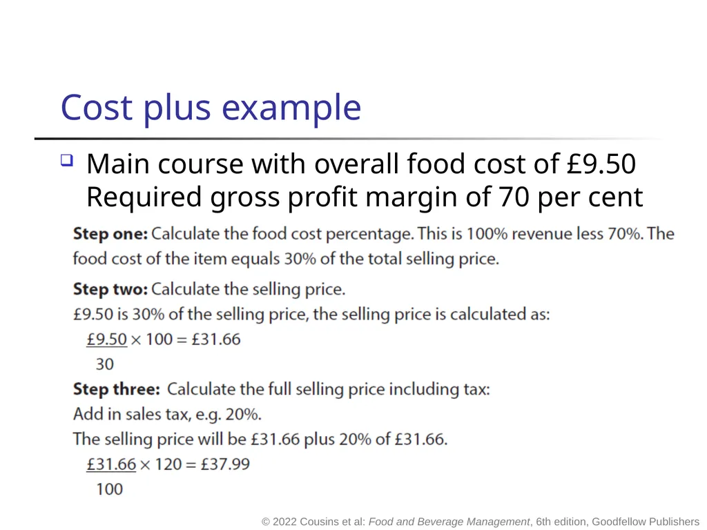 Food and Beverage Management The sixth edition - slide 29 of 40