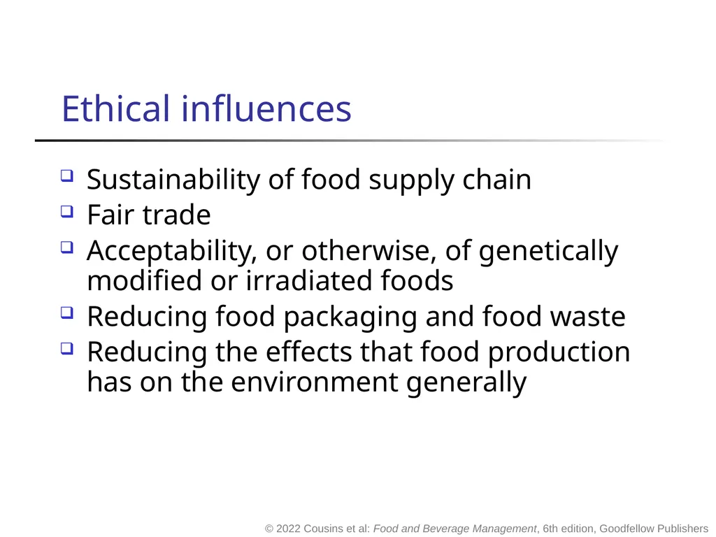 Food and Beverage Management The sixth edition - slide 21 of 40