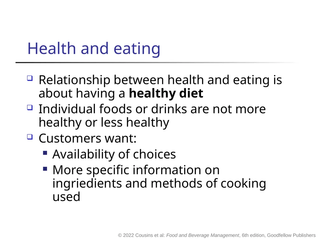 Food and Beverage Management The sixth edition - slide 15 of 40