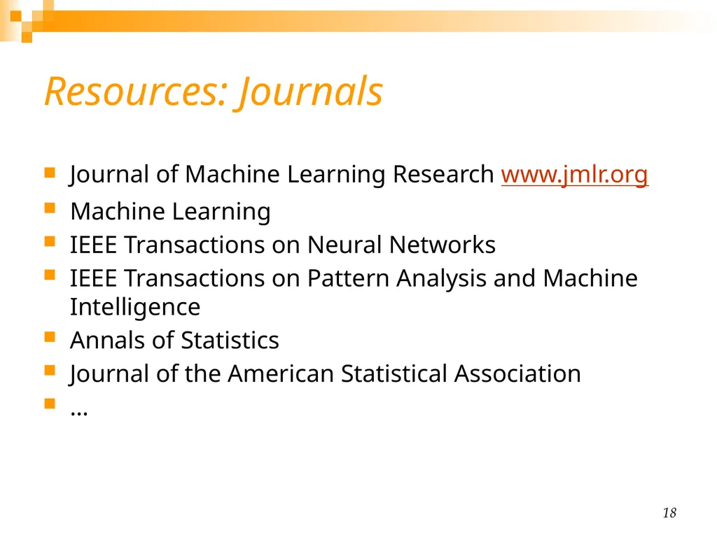 CHAPTER 1: Introduction 2 Why “Learn”? Machine - slide 18 of 21