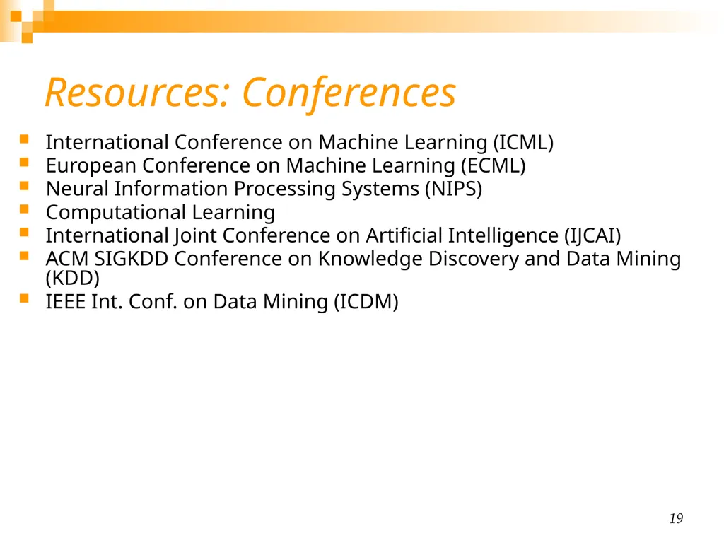 CHAPTER 1: Introduction 2 Why “Learn”? Machine - slide 19 of 21