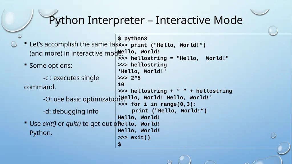 Introduction to Python About python Development - slide 10 of 38