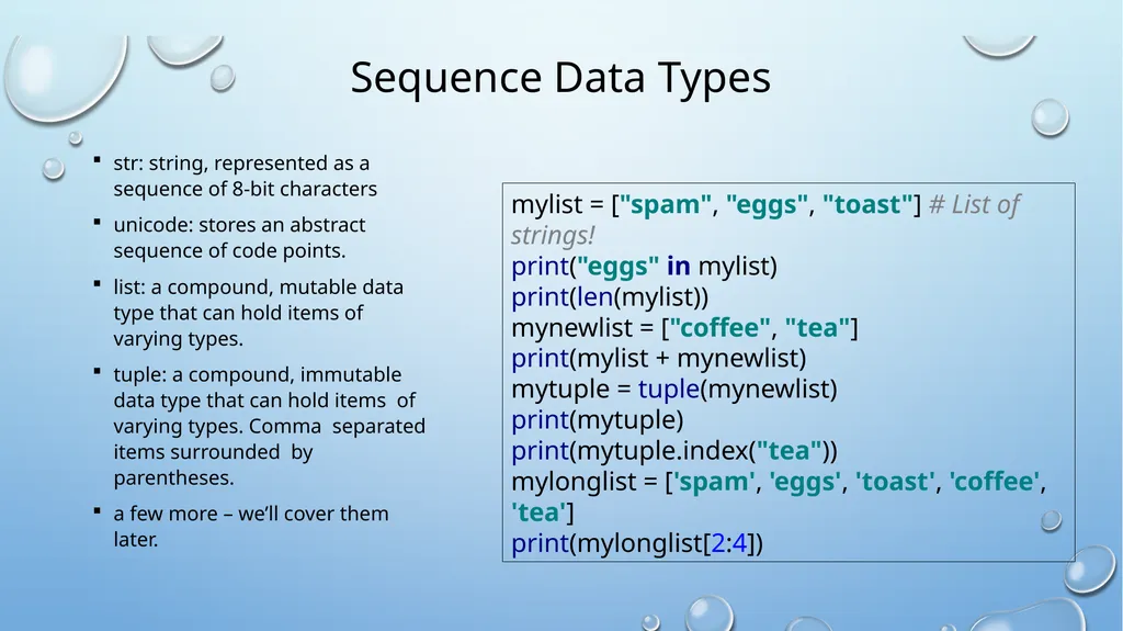 Introduction to Python About python Development - slide 21 of 38
