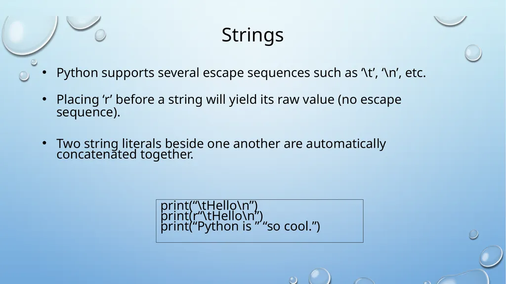 Introduction to Python About python Development - slide 18 of 38