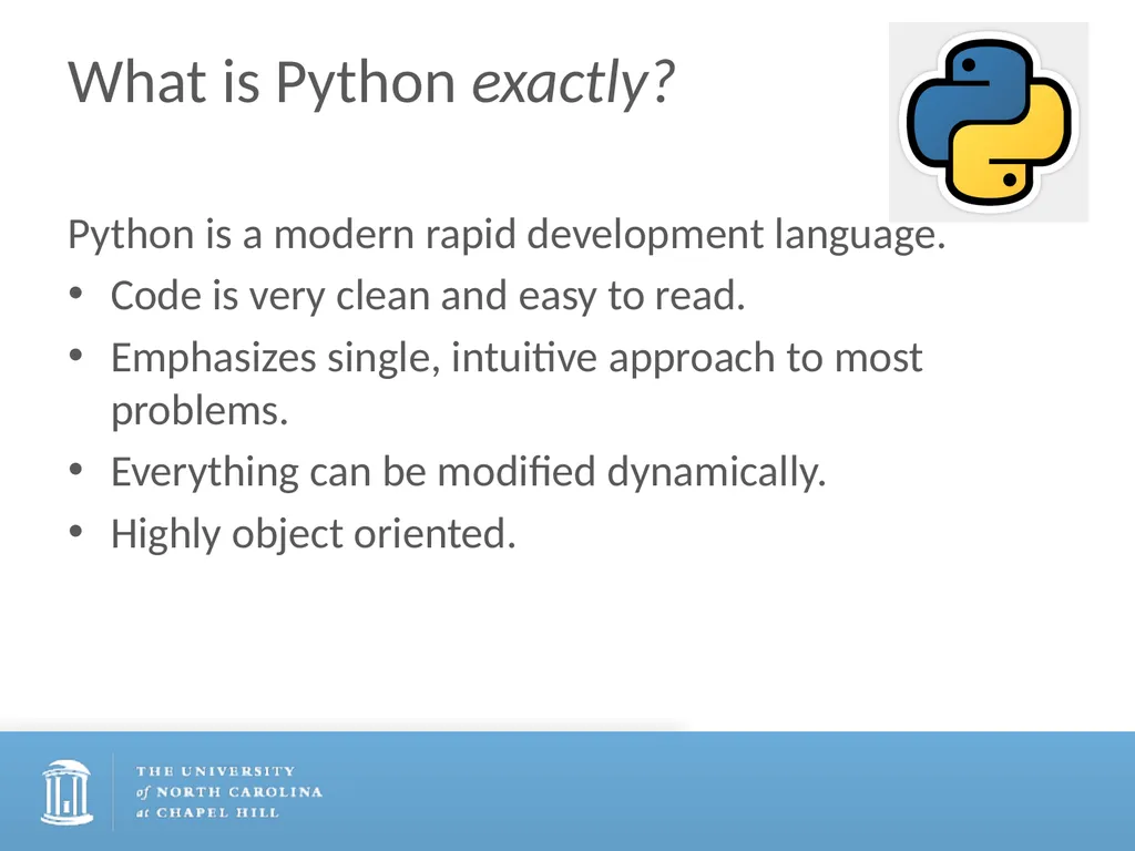 Title An Introduction to Python What is Python - slide 2 of 34