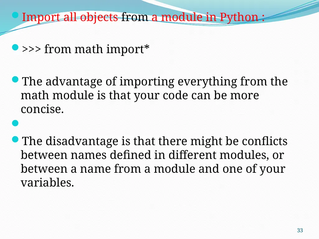 PYTHON PROGRAMMING UNIT II PROF.AJAY PASHANKAR - slide 33 of 58