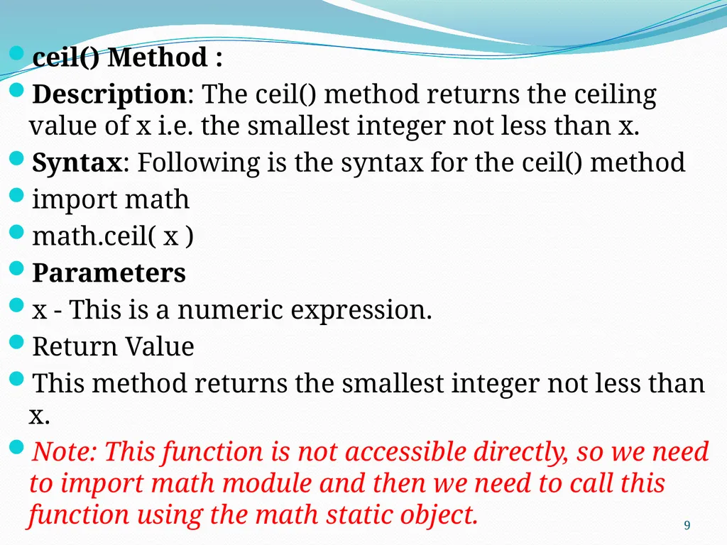 PYTHON PROGRAMMING UNIT II PROF.AJAY PASHANKAR - slide 9 of 58