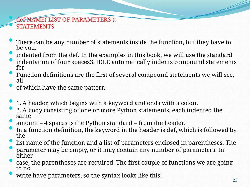 PYTHON PROGRAMMING UNIT II PROF.AJAY PASHANKAR - slide 23 of 58