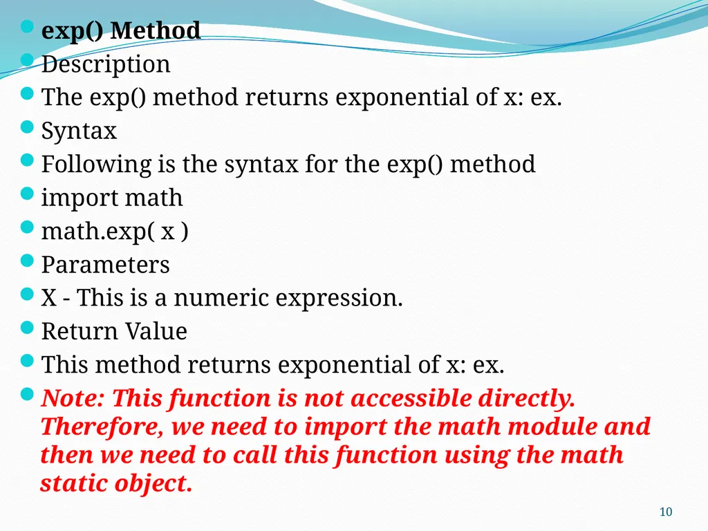 PYTHON PROGRAMMING UNIT II PROF.AJAY PASHANKAR - slide 10 of 58
