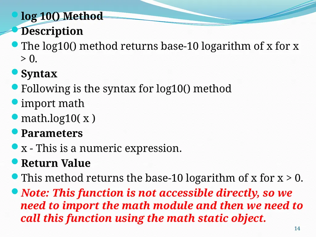PYTHON PROGRAMMING UNIT II PROF.AJAY PASHANKAR - slide 14 of 58