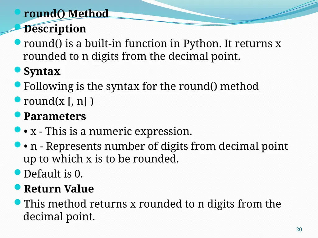 PYTHON PROGRAMMING UNIT II PROF.AJAY PASHANKAR - slide 20 of 58
