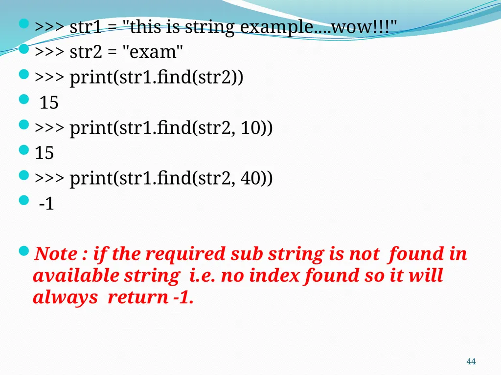 PYTHON PROGRAMMING UNIT II PROF.AJAY PASHANKAR - slide 44 of 58