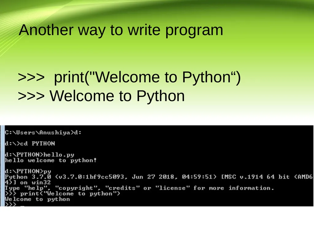 Python Programming III B.Sc IT Introduction Python - slide 11 of 13