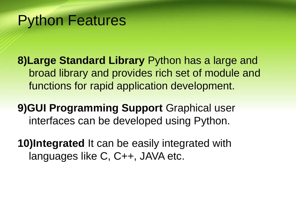 Python Programming III B.Sc IT Introduction Python - slide 7 of 13