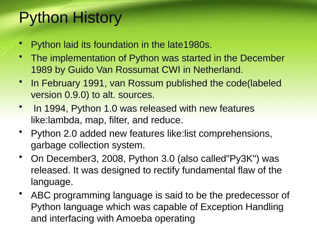 Python Programming III B.Sc IT Introduction Python - slide 8 of 13