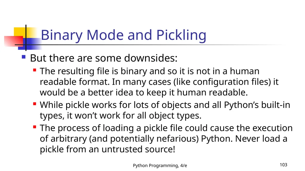 Python Programming, 4/e 1 Python Programming: An - slide 103 of 109