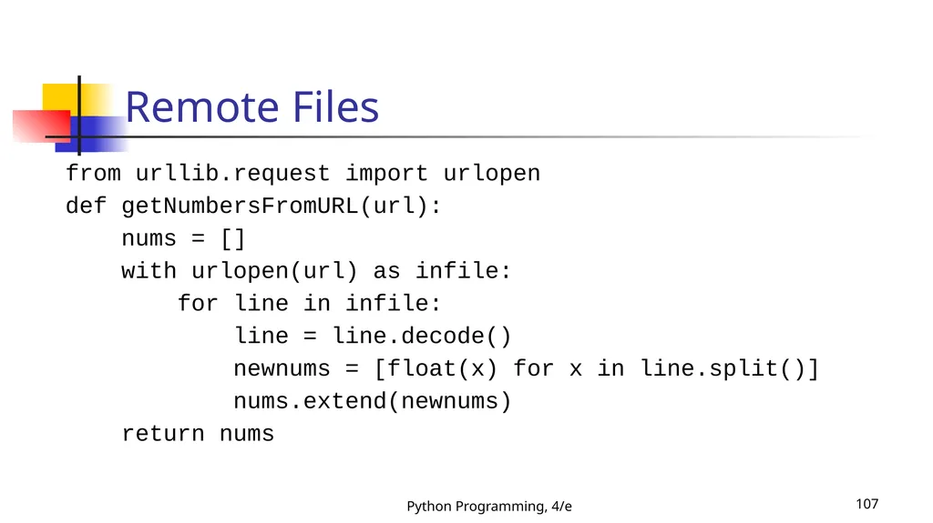 Python Programming, 4/e 1 Python Programming: An - slide 107 of 109