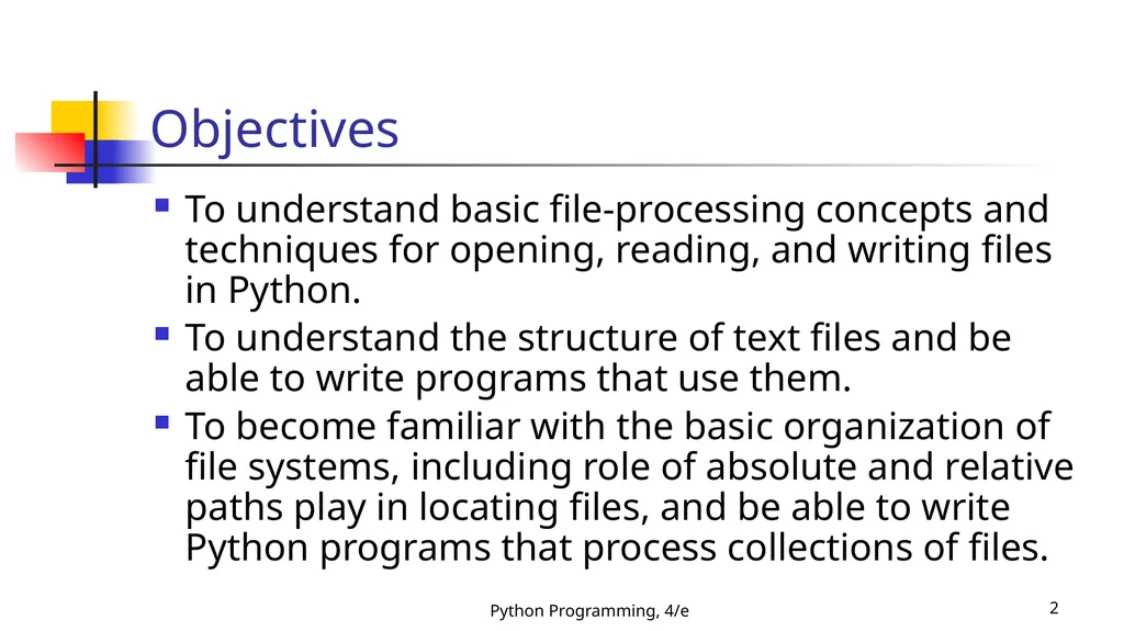 Python Programming, 4/e 1 Python Programming: An - slide 2 of 109