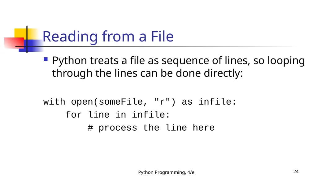 Python Programming, 4/e 1 Python Programming: An - slide 24 of 109