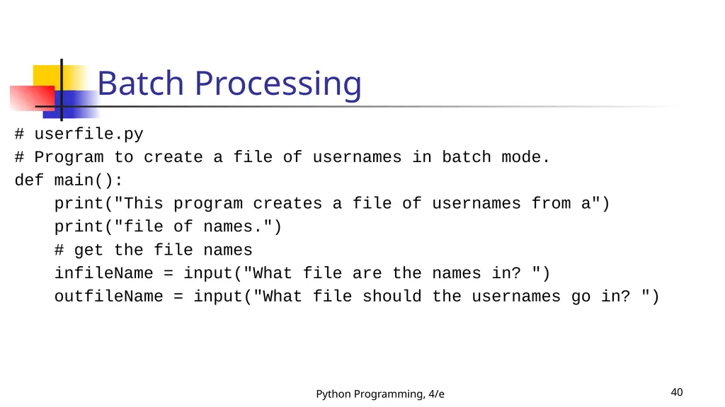 Python Programming, 4/e 1 Python Programming: An - slide 40 of 109