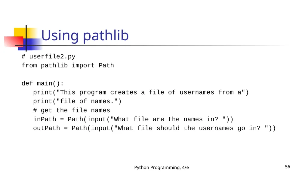 Python Programming, 4/e 1 Python Programming: An - slide 56 of 109
