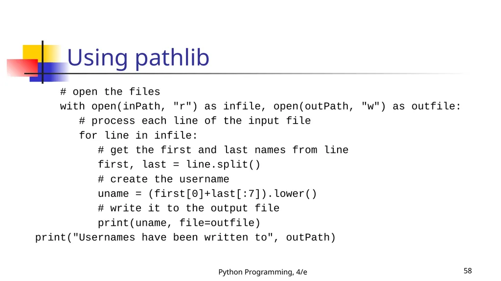 Python Programming, 4/e 1 Python Programming: An - slide 58 of 109