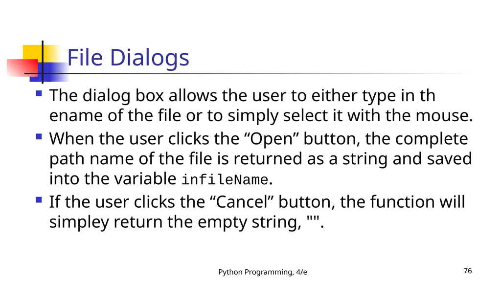 Python Programming, 4/e 1 Python Programming: An - slide 76 of 109