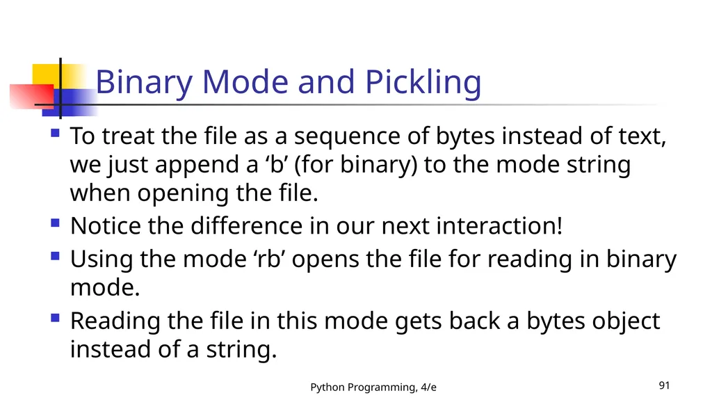 Python Programming, 4/e 1 Python Programming: An - slide 91 of 109