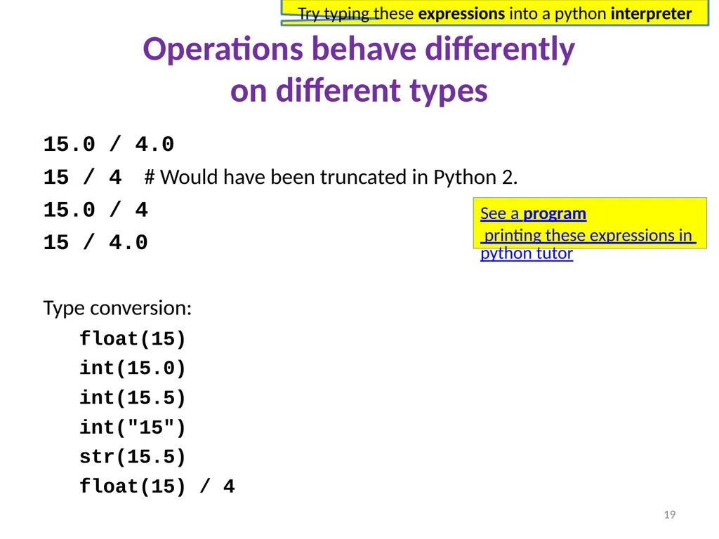 Introduction to Python and programming Ruth - slide 19 of 24