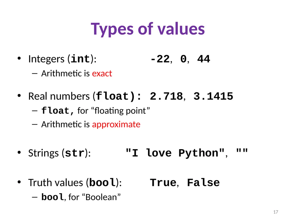 Introduction to Python and programming Ruth - slide 17 of 24