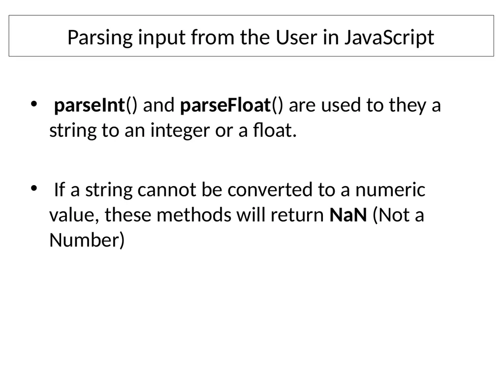 JavaScript Basics Topics Overview Syntactic - slide 18 of 30