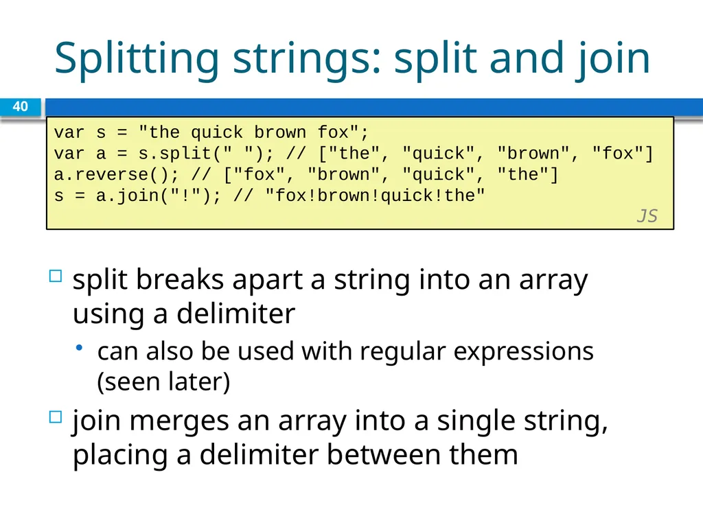 Intro to Javascript CS380 1 Client Side Scripting - slide 40 of 40
