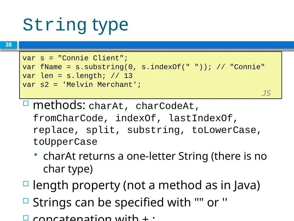 Intro to Javascript CS380 1 Client Side Scripting - slide 38 of 40