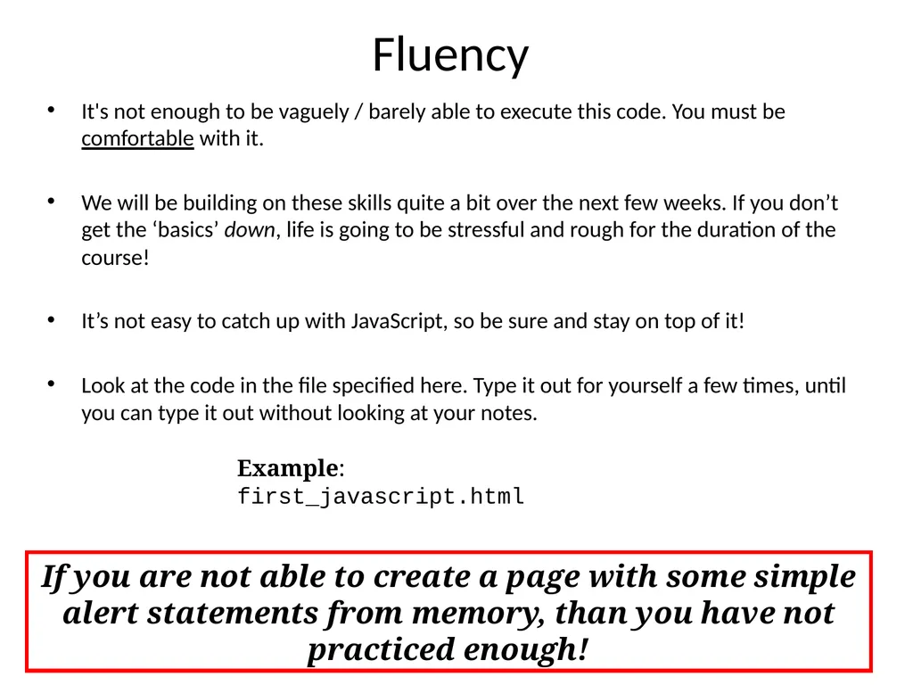 JavaScript Part 1 Introduction to scripting - slide 13 of 14