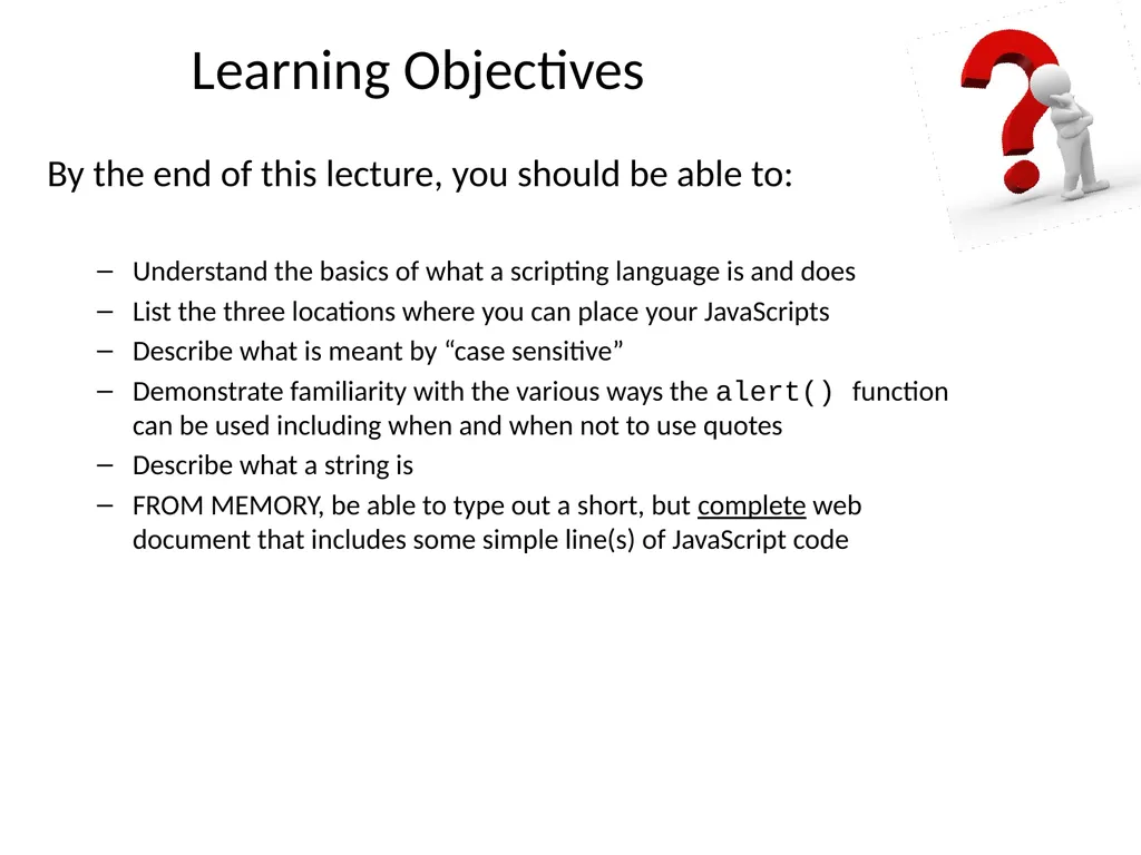 JavaScript Part 1 Introduction to scripting - slide 2 of 14