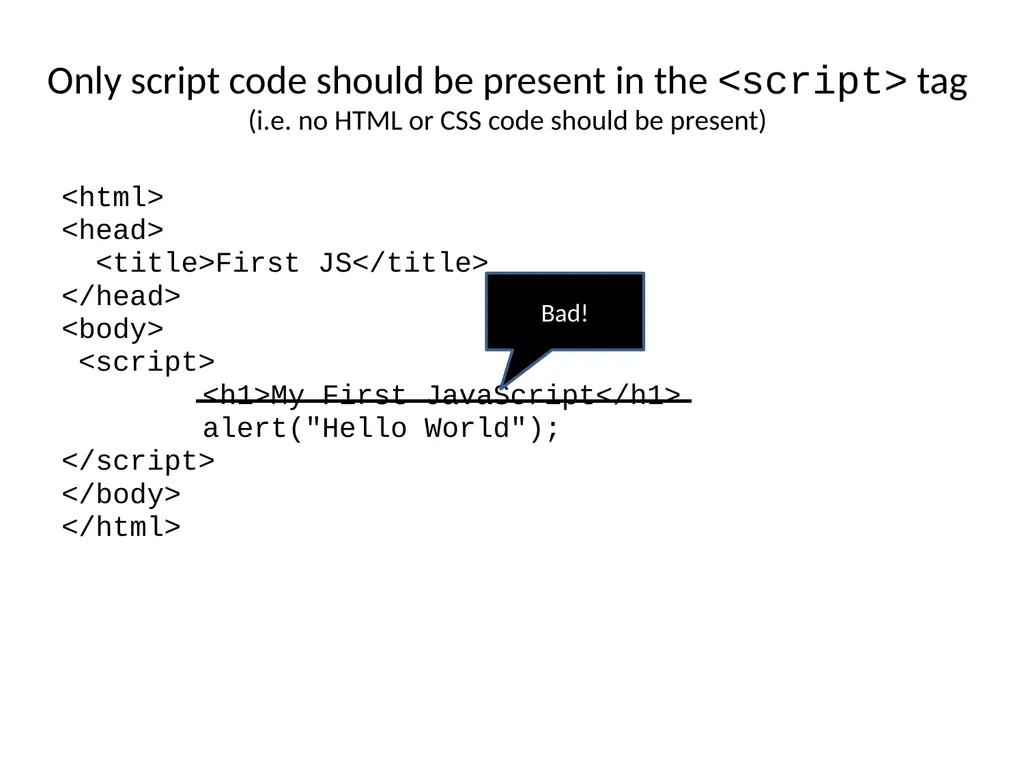 JavaScript Part 1 Introduction to scripting - slide 10 of 14
