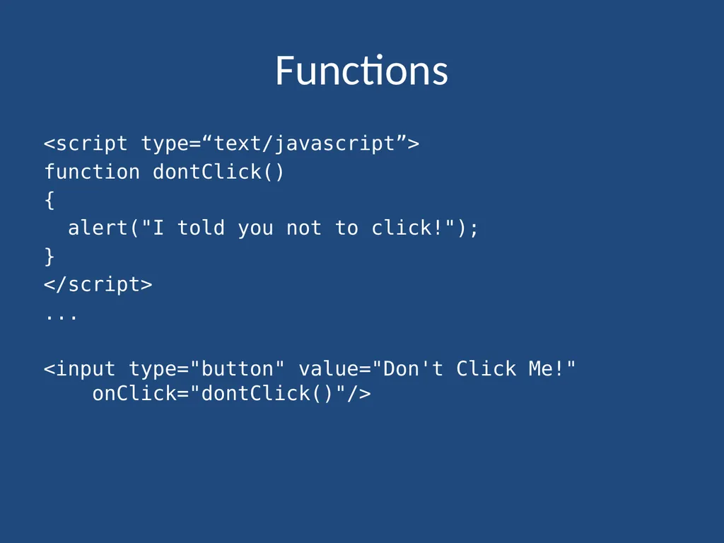 JavaScript CMPT 281 Outline Introduction to - slide 40 of 47