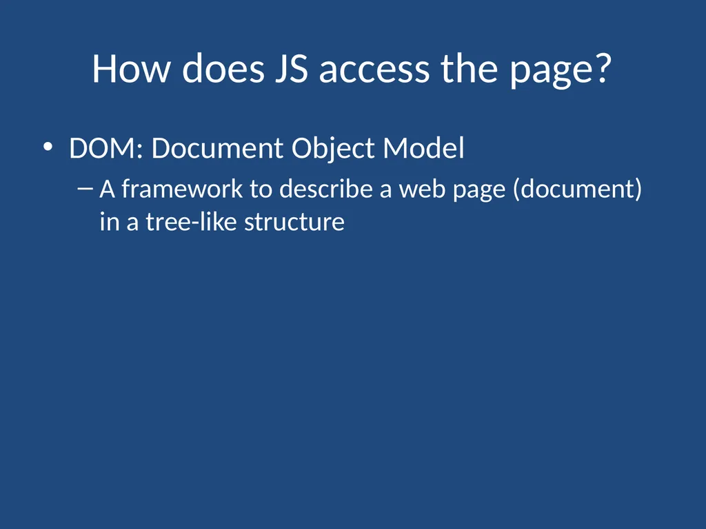JavaScript CMPT 281 Outline Introduction to - slide 25 of 47