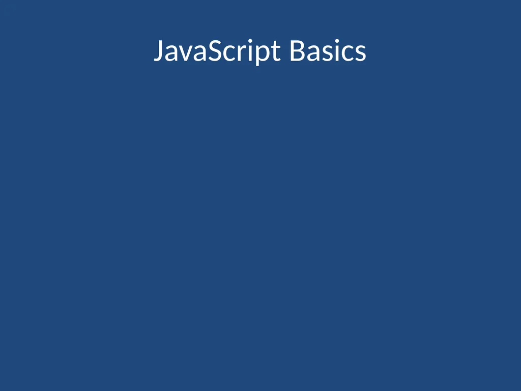 JavaScript CMPT 281 Outline Introduction to - slide 30 of 47