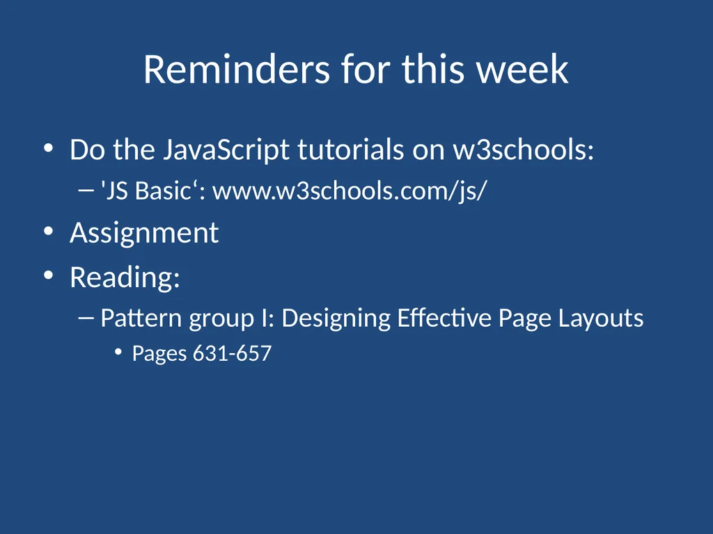 JavaScript CMPT 281 Outline Introduction to - slide 47 of 47