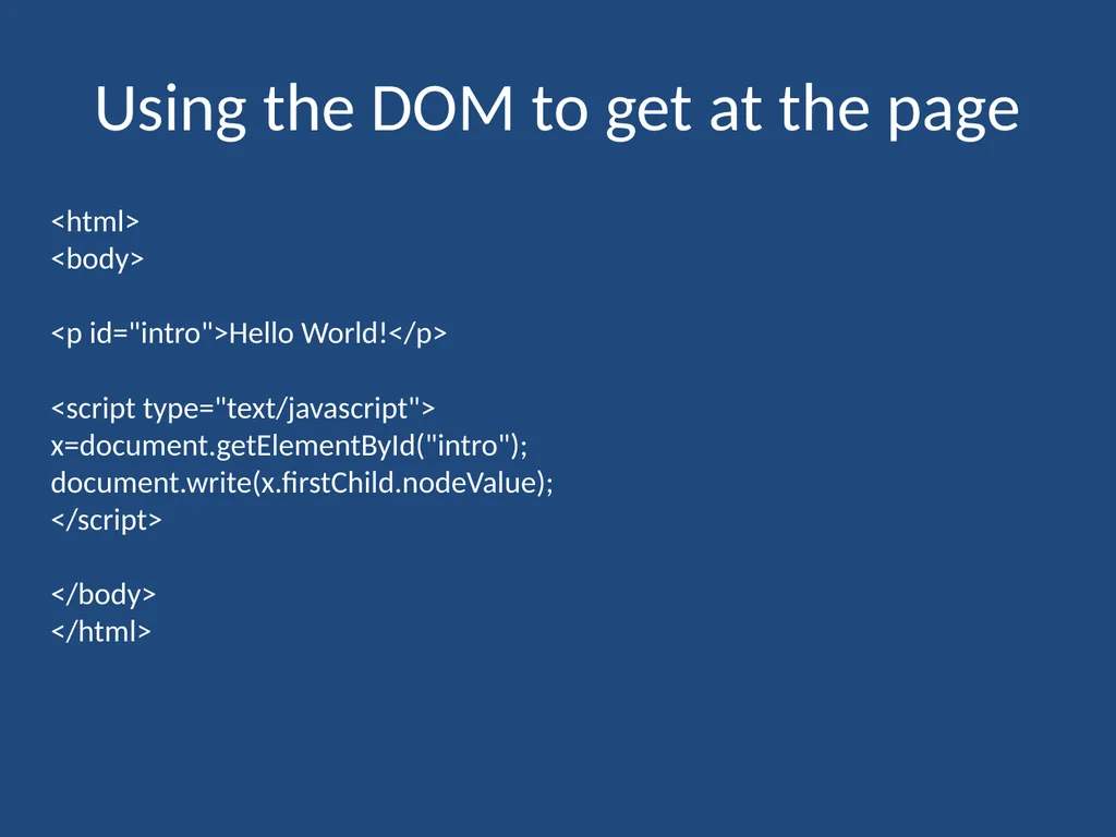 JavaScript CMPT 281 Outline Introduction to - slide 28 of 47