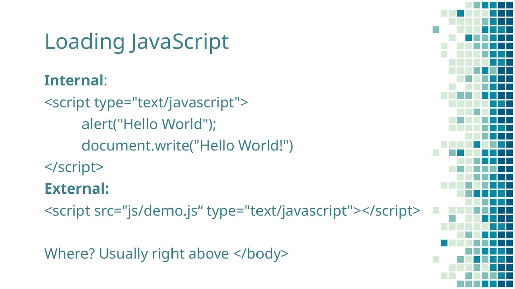 Introduction to JavaScript COMP 3700 With thanks - slide 17 of 18