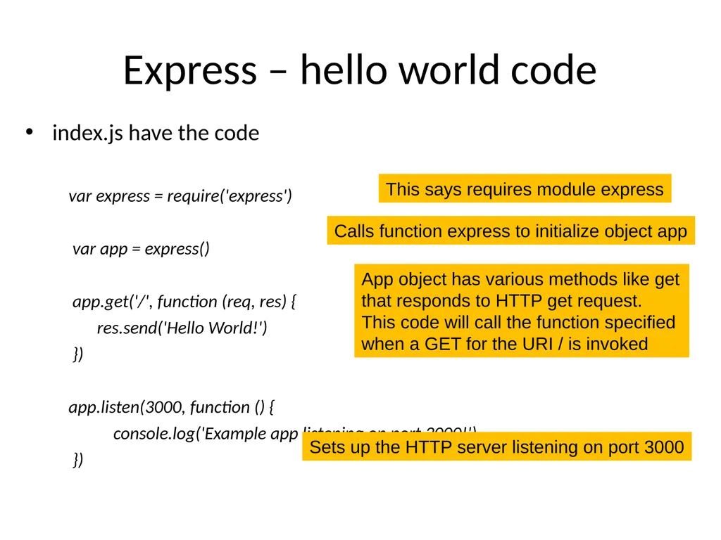NodeJS 3rd October 2019 The MEAN stack - slide 29 of 32