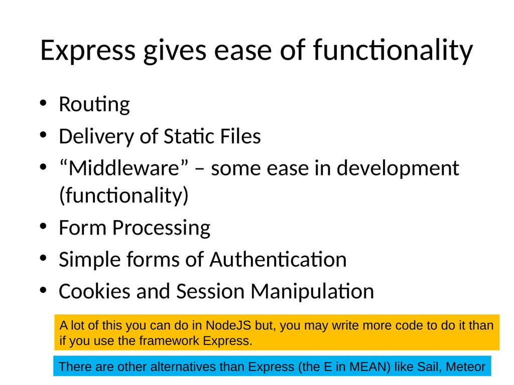 NodeJS 3rd October 2019 The MEAN stack - slide 25 of 32