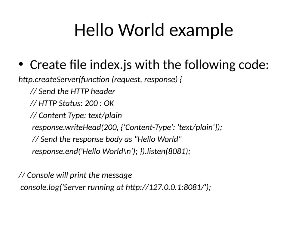 NodeJS 3rd October 2019 The MEAN stack - slide 21 of 32